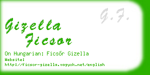 gizella ficsor business card